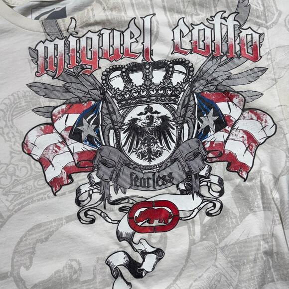 Vintage Y2K Ecko Unltd Fearless Grunge Gothic AOP Wings Tee XL 23x29 Rare - Picture 4 of 9